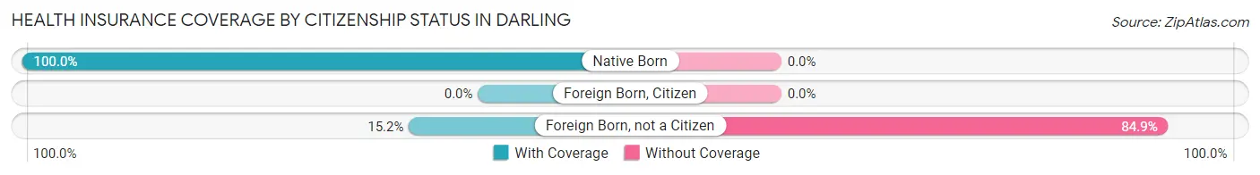 Health Insurance Coverage by Citizenship Status in Darling