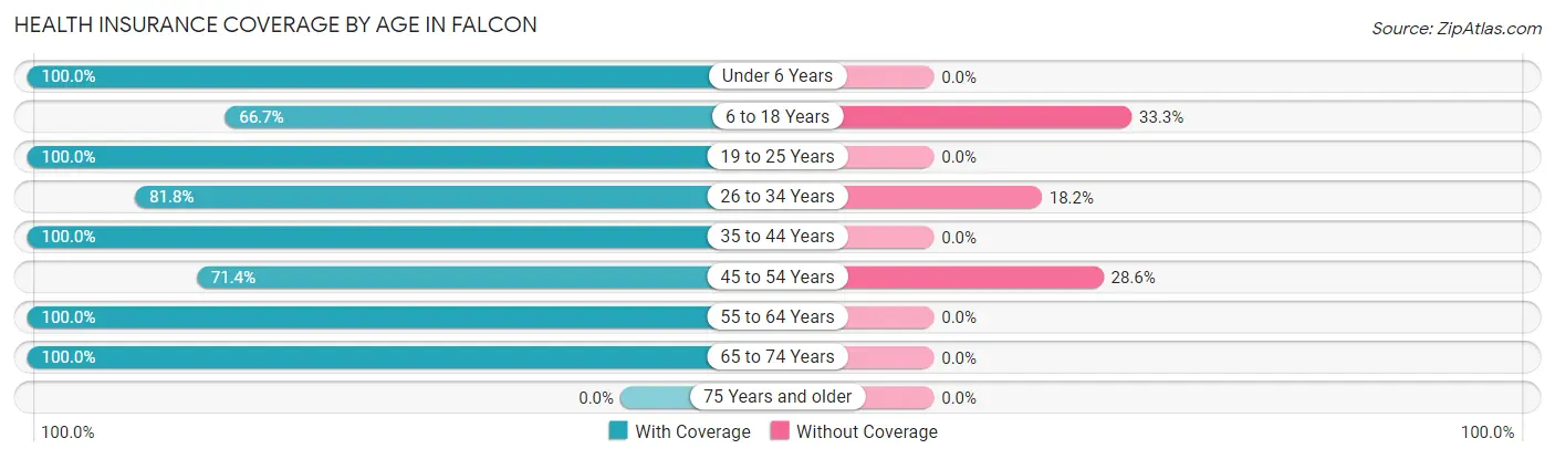 Health Insurance Coverage by Age in Falcon