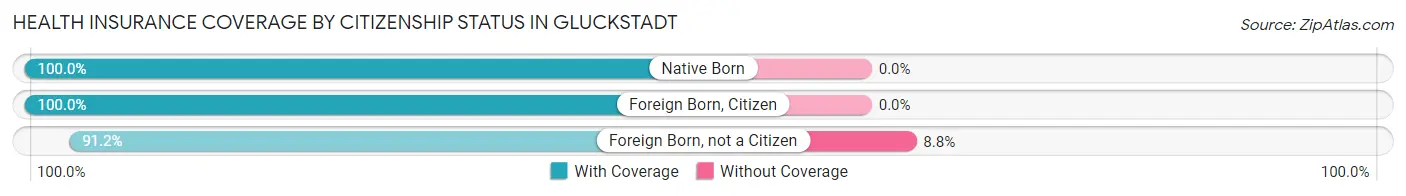Health Insurance Coverage by Citizenship Status in Gluckstadt