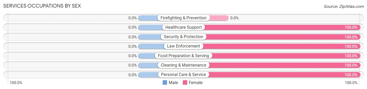 Services Occupations by Sex in Isola