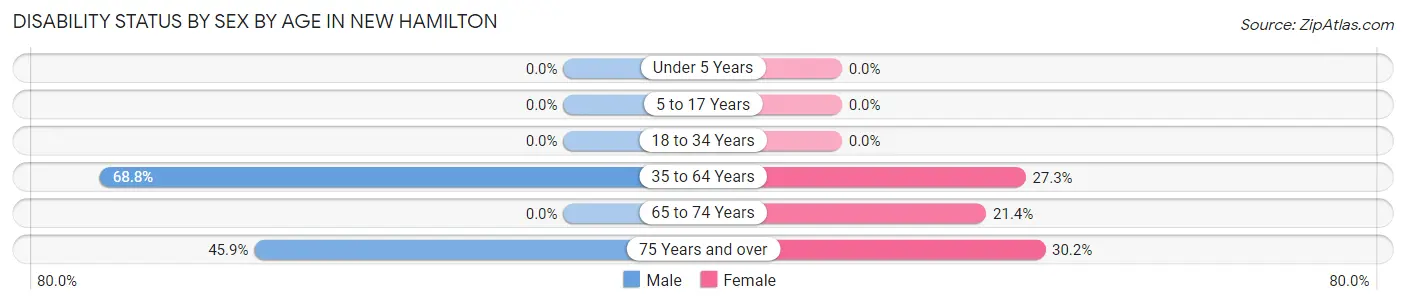 Disability Status by Sex by Age in New Hamilton