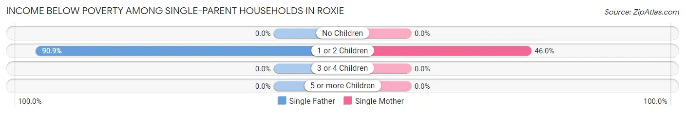 Income Below Poverty Among Single-Parent Households in Roxie