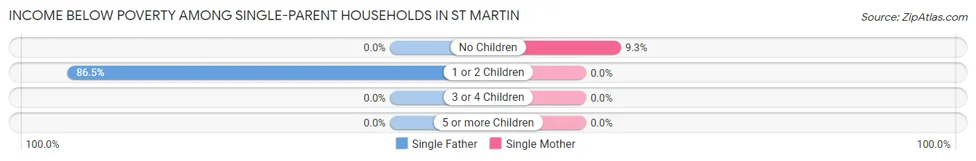 Income Below Poverty Among Single-Parent Households in St Martin