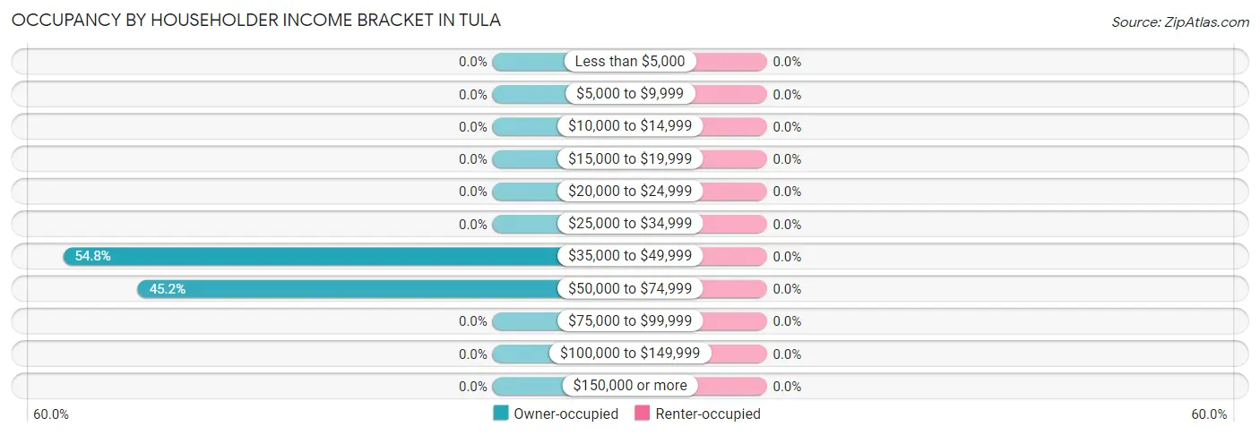 Occupancy by Householder Income Bracket in Tula