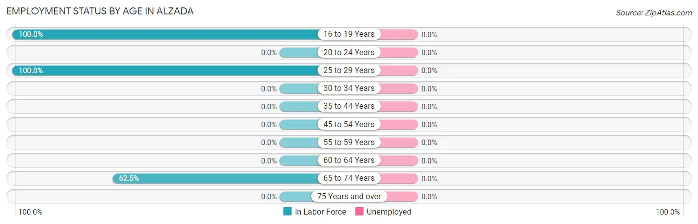 Employment Status by Age in Alzada