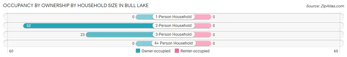 Occupancy by Ownership by Household Size in Bull Lake