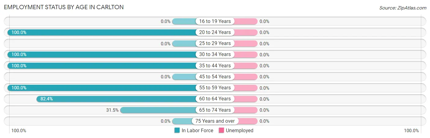Employment Status by Age in Carlton