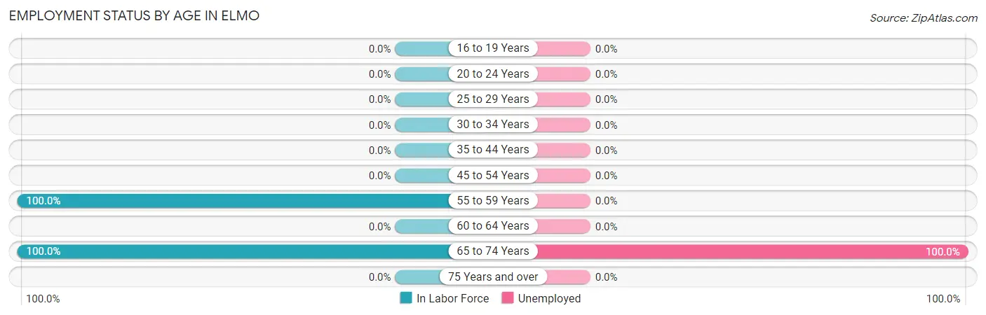 Employment Status by Age in Elmo