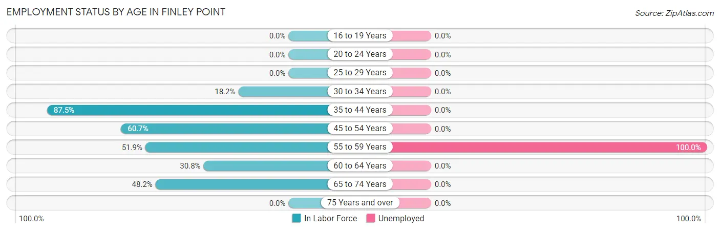 Employment Status by Age in Finley Point