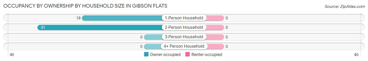 Occupancy by Ownership by Household Size in Gibson Flats