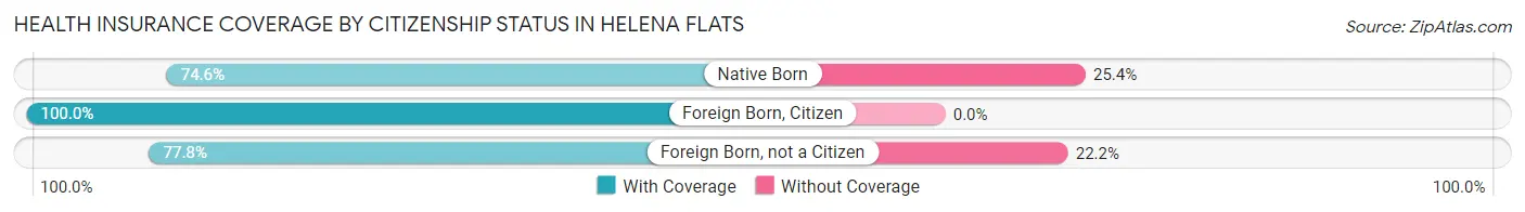 Health Insurance Coverage by Citizenship Status in Helena Flats