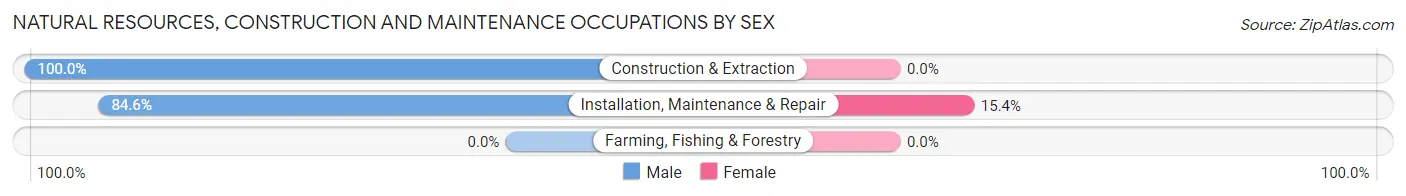 Natural Resources, Construction and Maintenance Occupations by Sex in Helena Valley West Central