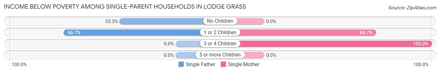 Income Below Poverty Among Single-Parent Households in Lodge Grass