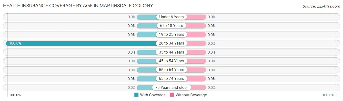 Health Insurance Coverage by Age in Martinsdale Colony