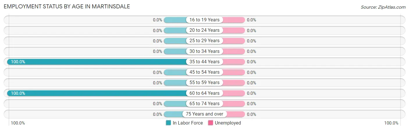 Employment Status by Age in Martinsdale