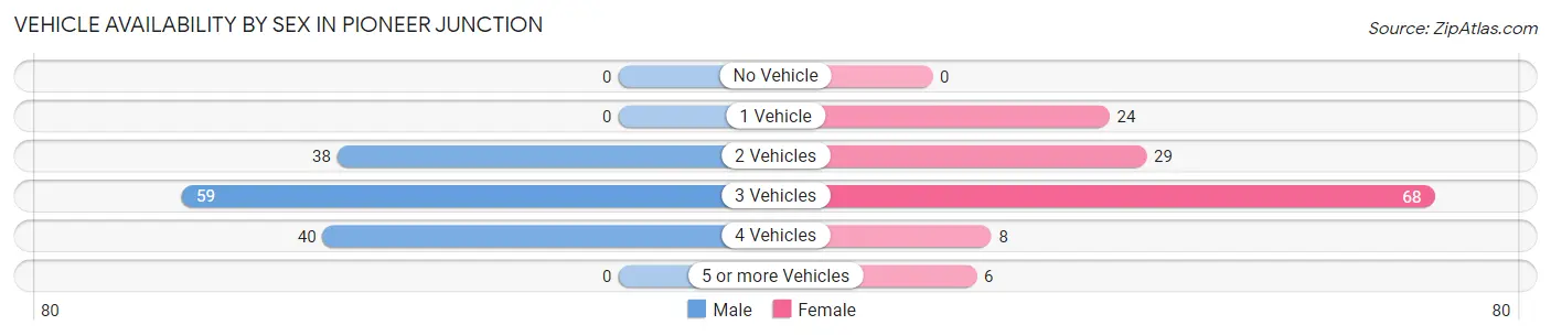 Vehicle Availability by Sex in Pioneer Junction