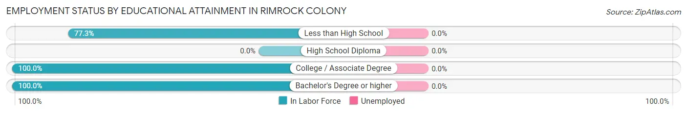 Employment Status by Educational Attainment in Rimrock Colony