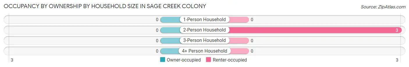 Occupancy by Ownership by Household Size in Sage Creek Colony