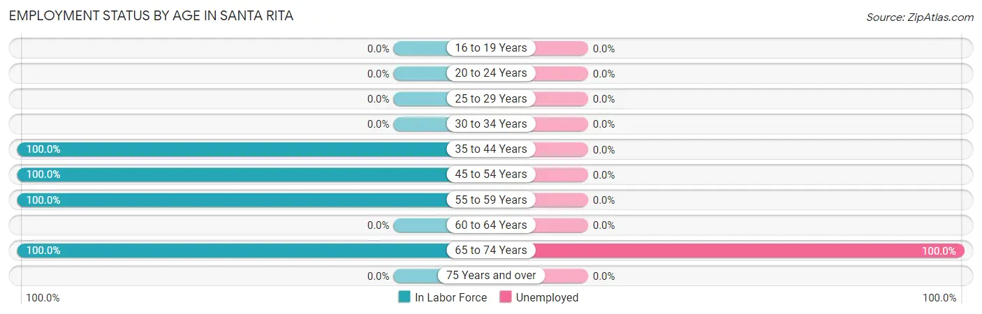 Employment Status by Age in Santa Rita