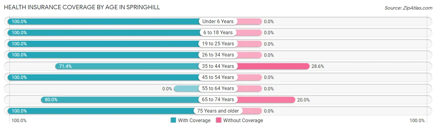 Health Insurance Coverage by Age in Springhill