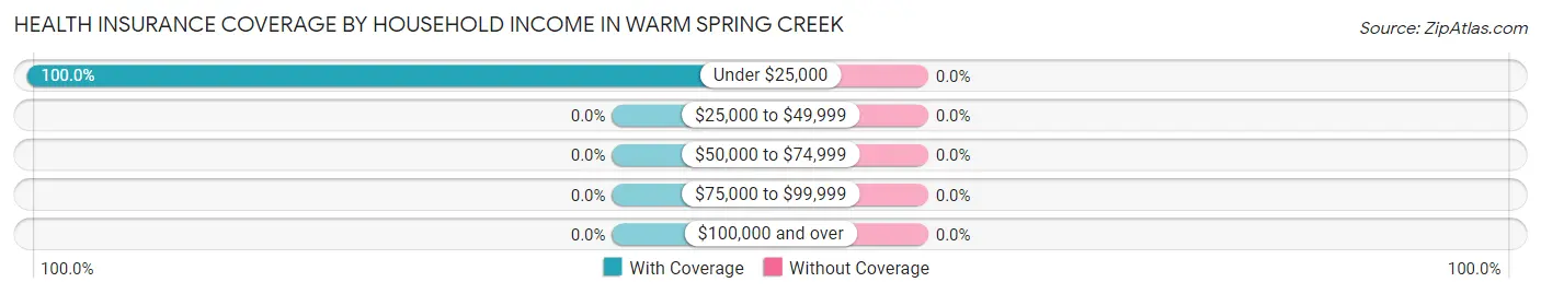 Health Insurance Coverage by Household Income in Warm Spring Creek