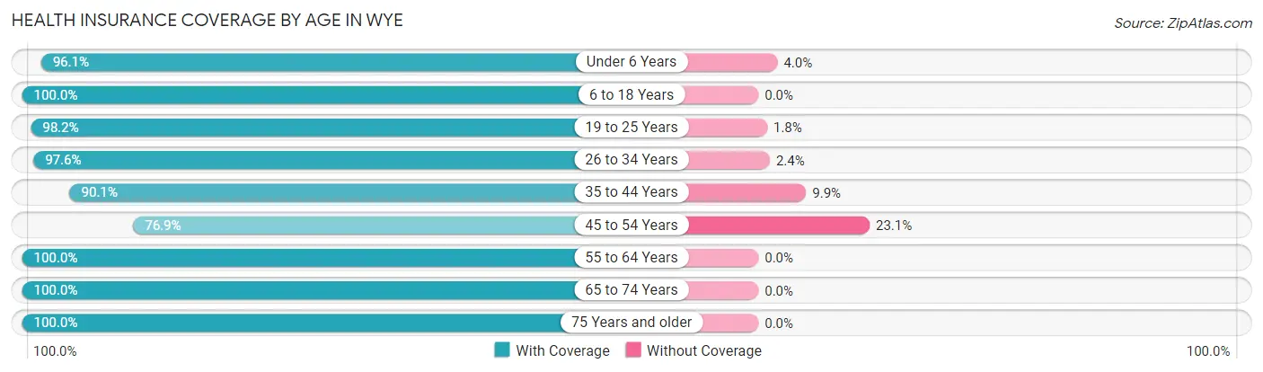 Health Insurance Coverage by Age in Wye
