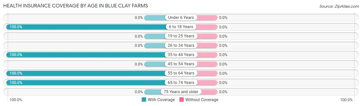 Health Insurance Coverage by Age in Blue Clay Farms