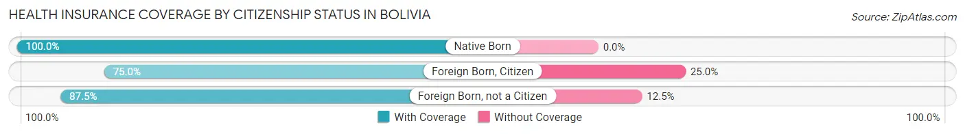 Health Insurance Coverage by Citizenship Status in Bolivia