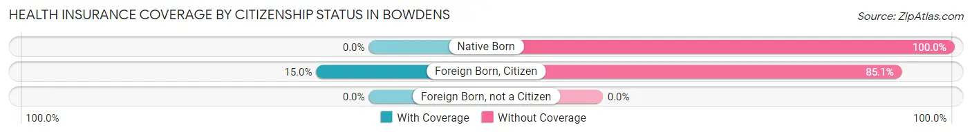 Health Insurance Coverage by Citizenship Status in Bowdens