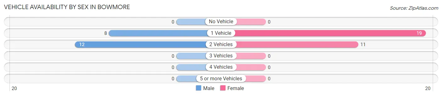 Vehicle Availability by Sex in Bowmore