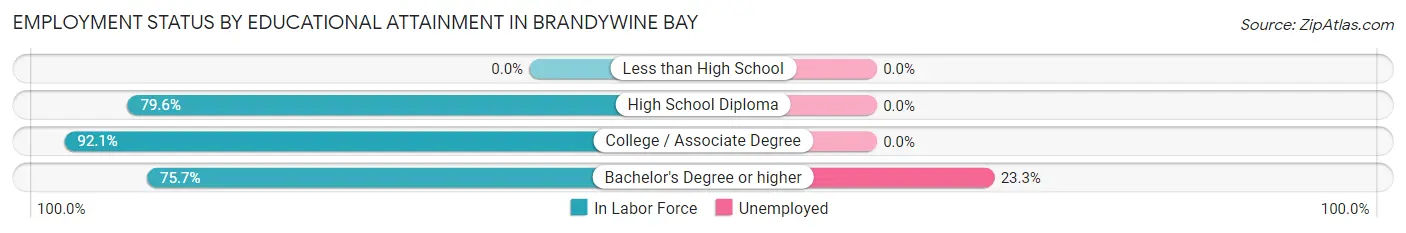 Employment Status by Educational Attainment in Brandywine Bay