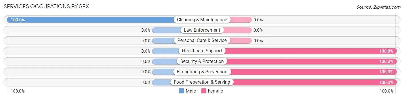 Services Occupations by Sex in Brunswick