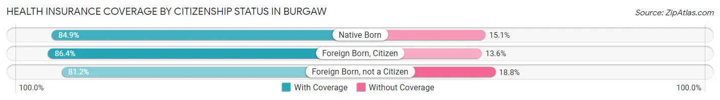 Health Insurance Coverage by Citizenship Status in Burgaw