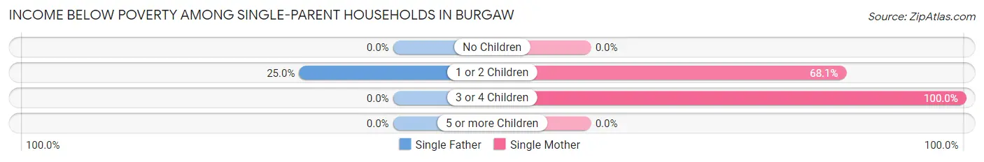 Income Below Poverty Among Single-Parent Households in Burgaw