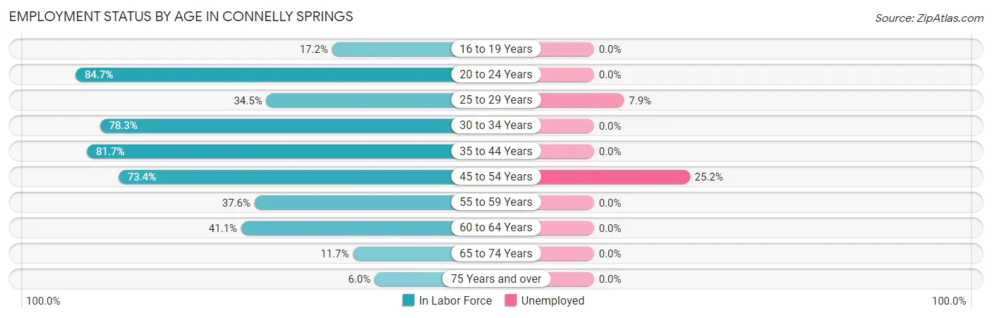 Employment Status by Age in Connelly Springs