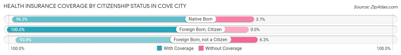 Health Insurance Coverage by Citizenship Status in Cove City