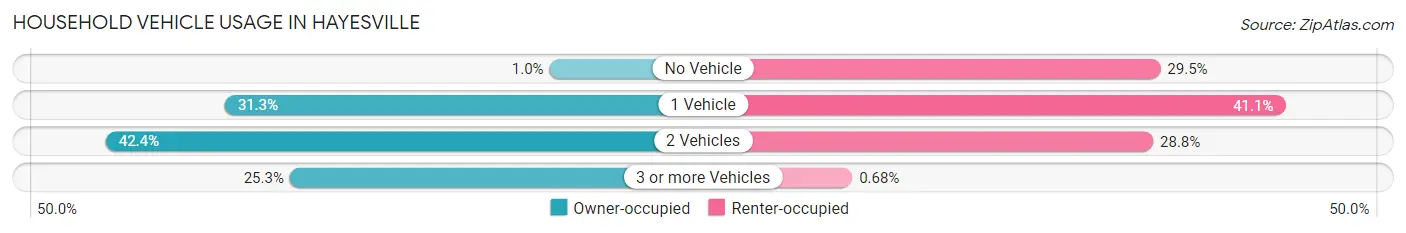Household Vehicle Usage in Hayesville