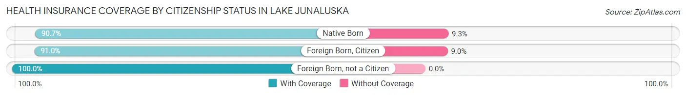 Health Insurance Coverage by Citizenship Status in Lake Junaluska