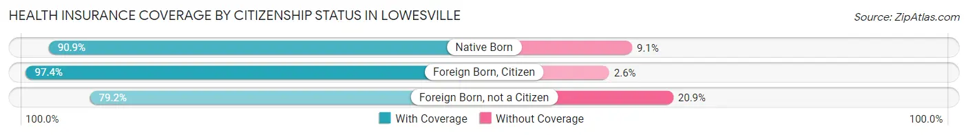 Health Insurance Coverage by Citizenship Status in Lowesville
