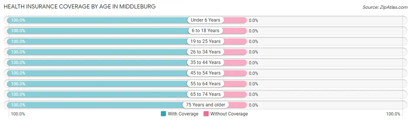 Health Insurance Coverage by Age in Middleburg