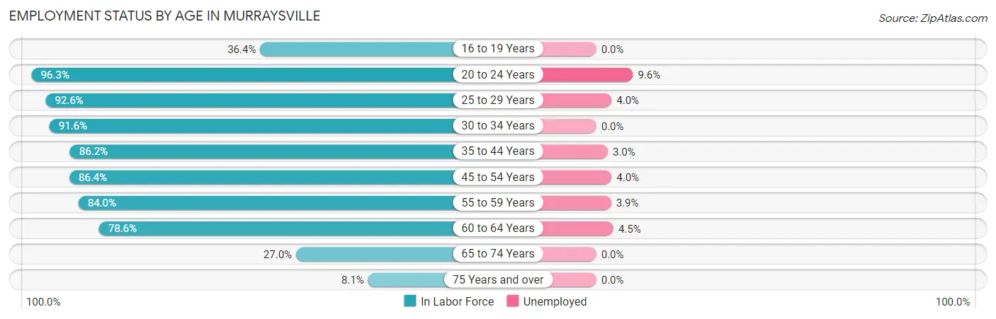 Employment Status by Age in Murraysville