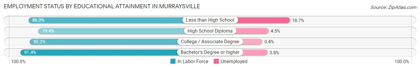 Employment Status by Educational Attainment in Murraysville