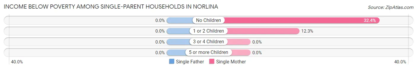 Income Below Poverty Among Single-Parent Households in Norlina
