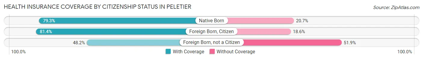 Health Insurance Coverage by Citizenship Status in Peletier