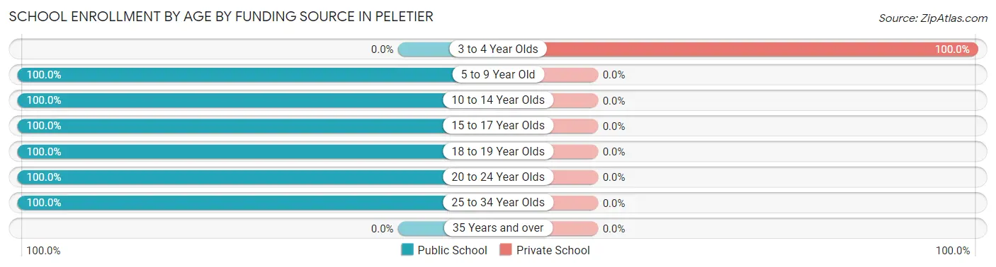 School Enrollment by Age by Funding Source in Peletier