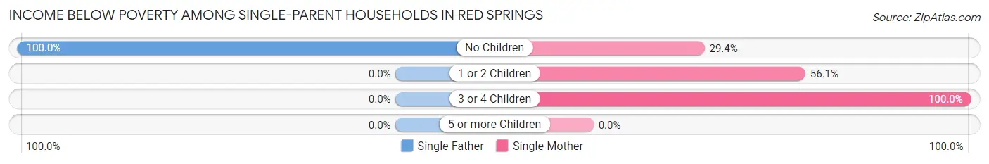 Income Below Poverty Among Single-Parent Households in Red Springs