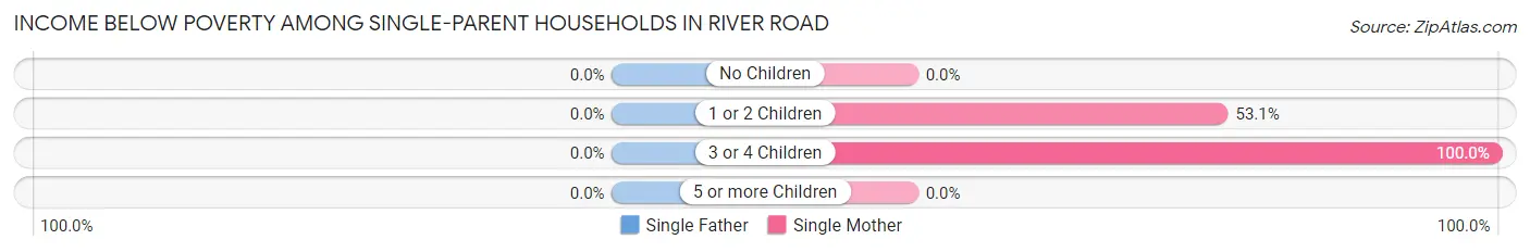 Income Below Poverty Among Single-Parent Households in River Road