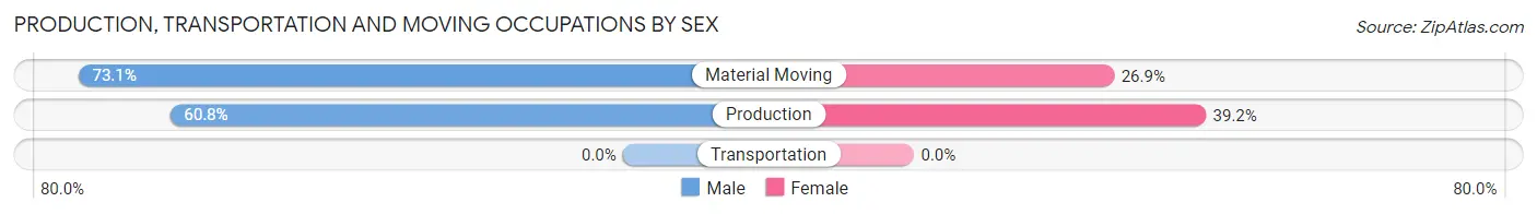 Production, Transportation and Moving Occupations by Sex in River Road