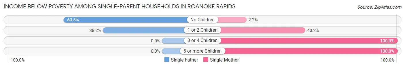 Income Below Poverty Among Single-Parent Households in Roanoke Rapids