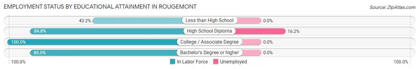 Employment Status by Educational Attainment in Rougemont